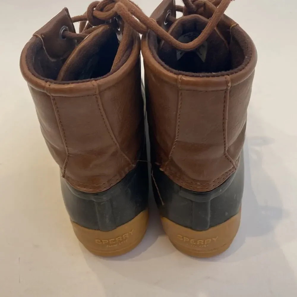 Sperry Little Boy’s Port Boot Lace Up Sz 3M Polyurethane Rain Weather